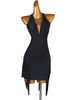Latin Dance Kleider Schwarzes Damen Lycra Spandex Kleid Latin Dancer Tanzkostüm