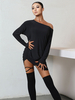 Latin Dance Kleider Schwarzes Lycra Spandex Kleid Latin Dance Kostüm