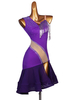 Latin Dance Kostüm Lila Damen Set Lycra Spandex Kleid Tanzen Kostüm Cosplay Kostüm Karneval Kostüm