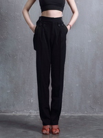 Latin Dance Kostüm Schwarz Unisex Lycra Spandex Hose Latin Dancer Tanzkostüm