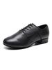 Latin Dance Schuhe Black Round Toe Ballsaal Tanz Patched Carved Schuhe