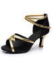 Latin Dance Schuhe Satin 2021 offene Zehe Criss Cross Salsa Tanzschuhe für Frauen