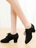 Latin Dance Schuhe Schwarze runde Spitze Schnürschuhe Dance Schuhe Jazz Shoes