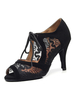 Latin Dance Schuhe Spitze Peep Toe Lace Up Ballsaal Schuhe Frauen Tango Dance Schuhe