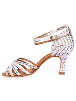 Latin Dance Schuhe Weiß Open Toe Nieten Ballroom Dance Schuhe