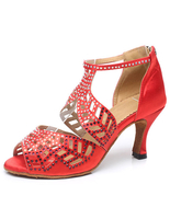 Latin tanz Schuhe 2021 rot Peep Toe ausgeschnitten Ballsaal Schuhe Tanzschuhe
