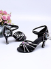 Latin Tanzschuhe Blau Open Toe Strass Ballsaal Tanzschuhe