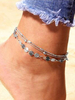 Layered Knöchel Armband Beach Strand Fußkette Frauen Schmuck