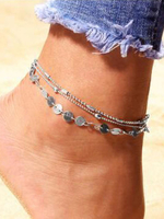 Layered Knöchel Armband Beach Strand Fußkette Frauen Schmuck