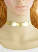 Leder Halsband Halskette Frauen Blonde runden Form kurze Halskette