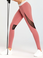 Leggings für Frauen weiche Farben-Block-Polyester Yoga Pants