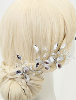 Legierung Braut Kopfbedeckungen Perlen Dekor 3 Sets Hochzeit Haarnadel