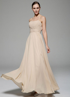 Leinen weiß Prom Dress Mantel Strapless plissierten Chiffon Kleid