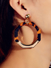Leopard Creolen Acryl Statement Ohrringe