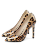 Leopardenmuster-Absätze Patent Pointed Toe Stiletto Heel Pumps
