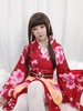 Liebesleben! Maki Nishikino Cosplay Kostüm Rot Sakura Gedruckte Kimono Anime Kostüm Outfits