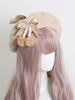 Light Apricot Lolita Hut Schleifen Pom Poms Accessoire Schleife Polyester Lolita Zubehör