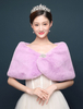 Lila Hochzeit Schal Kunstpelz Wrap Braut Jacke