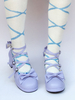 Lila Lolita Schuhe Cross Strap klobige Ferse Bogen süße Lolita Pumps Schuhe