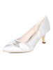 Lila Mutter der Braut Schuhe Plus Size Satin Spitz Strass Kitten Heel Hochzeitsschuhe