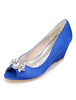 Lila Mutter Schuhe Satin Peep Toe Strass Slip auf Hochzeitsschuhe Hochzeit Gast Schuhe