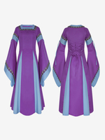 Lila Retro-Kostüme für Mädchen Marie Antoinette Kostüm Polyester Kleid Retro Maskerade Ballkleid