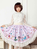 Lila Spitzen gedruckt aus Polyester Lolita Rock für Mädchen