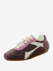 Lilafarbene Sneakers mit runder Zehenpartie und Mikro-Wildleder-Obermaterial 06 Zoll für Damen Freizeitschuhe