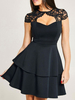 Little Black Dress Damen Skaterkleider Sweetheart Lace Fit und Flare Dress