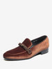 Loafer-Schuhe für Herren Slip-On Monk-Riemen runde Zehenpartie