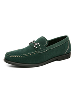 Loafer Schuhe für Herren Beliebte Metalldetails Polyurethan Slip-On Grüne Loafer