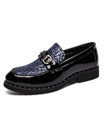 Loafer Schuhe für Männer Bequeme Lackleder Pailletten Slip-On Herrenschuhe