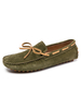 Loafer Schuhe für Männer Slip-On Schleifen Round Toe Wildleder Leder Hunter Green Casual Bootsschuhe