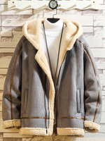 Lockerer Wintermantel für Herren in großer Größe baumwollgefütterte Jacke