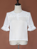 Lolita Blusen Weiß Kurzarm Transparent Lolita Shirt Sweet Tops