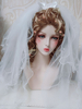 Lolita Brautkleid Lolita Kopfschmuck Weiß Poly Baumwollmischung Perlen Schleier Schleier Lolita Haarschmuck
