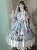 Lolita Brautkleid Swan Princess Castle Halbarm Lolita Einteilige Kleider