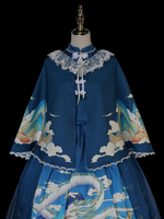 Lolita Cape Burgund Bedruckter Polyester Süßer Lolita Umhang