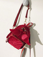 Lolita Dreieck-Rucksack Accessoires für Alltag Velours im klassischen & traditionellen Style Velours mit Rucksack