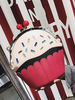 Lolita Dreieck-Rucksack Accessoires mit Farbblock in Rot Kunstleder im süßen und hübschen Style PU Handtasche