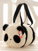 Lolita Dreieck-Rucksack mit Pandamuster in Weiß Flanell im süßen und hübschen Style Flanell Handtasche