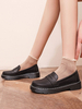 Lolita Footwear Black Leder Flache Lolita Pumps