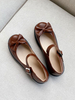 Lolita Footwear Bows Flaches PU-Leder Lolita Pumps Schuhe