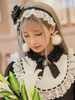 Lolita Haar-Accessoires in Schwarz mit Farbblock gotisch Neverland Kopfschmuck Tea party Polyester und Kopfschmuck