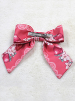 Lolita Haar-Accessoires mit Print in Korallerot Kopfschmuck Neverland im süßen und hübschen Style mit Schleife Tea party Polyester und Kopfschmuck