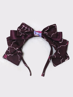 Lolita Haar-Accessoires mit Print in Pflaume Accessoires Neverland im klassischen & traditionellen Style mit Printmuster Polyester und Kopfschmuck