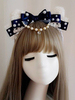 Lolita Haar-Accessoires mit Spitzen in Dunkelblau Accessoires für Alltag mit Kopfschmuck