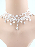 Lolita Halskette White Lace Sweet