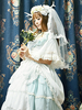 Lolita Hochzeit Kleid OP ein Stück bunte Märchen Lace Bow Rüschen Kreuz vorne Lolita Kleid