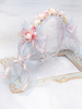 Lolita Hochzeit Stirnband KC Blume Bänder Bögen Lolita Haarschmuck